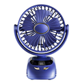 Portable USB Desktop Fan with Smart Speed Display and Battery Indicator, 5-Speed Adjustable Mini Fan, USB Power Supply, Hanging/Standing Stand, Built-In Ambient Night Light, Compact Cooling Fan for Home, Office, Travel, and Camping