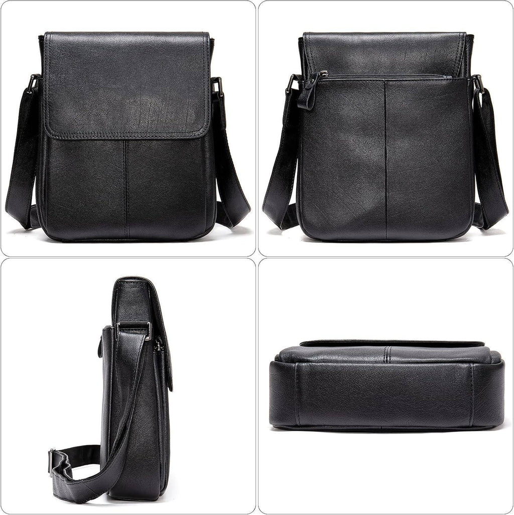Men's Full-Grain Leather Sling Bag – Refined Business Carry